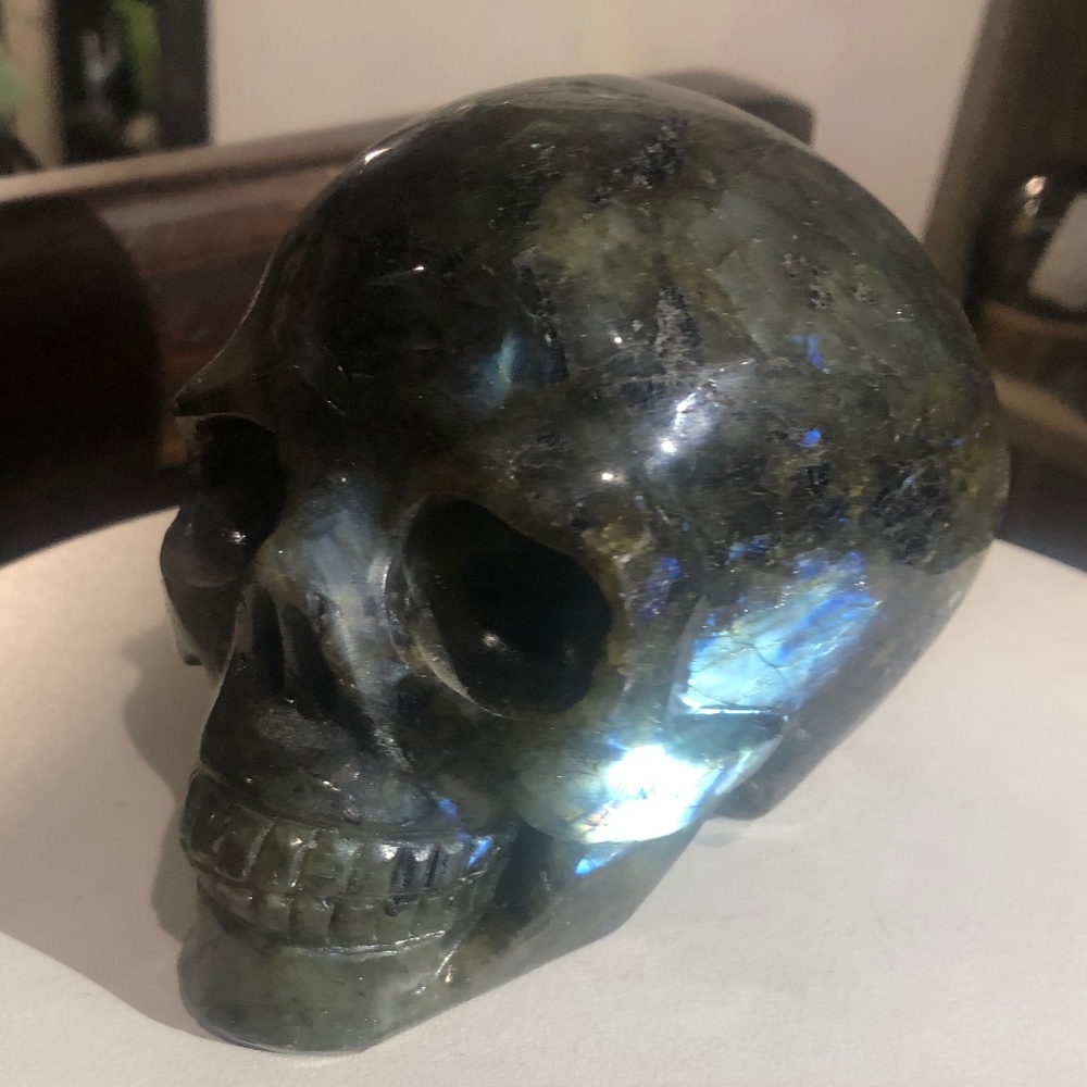 LABRADORITE SKULL